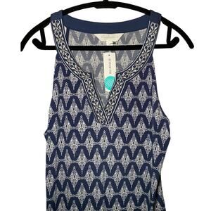 Magnolia Grace -  Blue White Pattern Midi Dress - M NWT